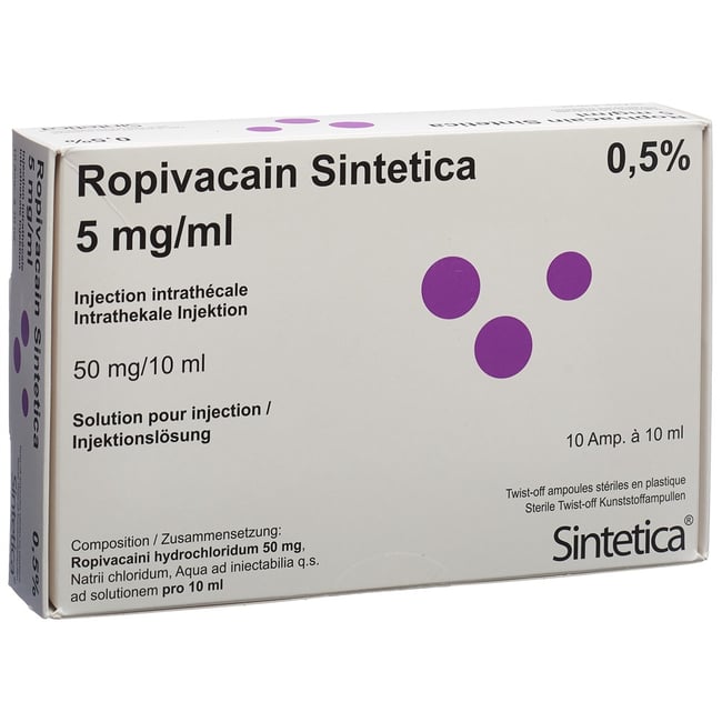 Ropivacain Sintetica 7.5 mg/ml, soluzione iniettabile
