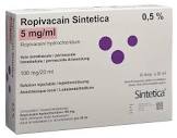 Ropivacain Sintetica 5 mg/ml, soluzione iniettabile