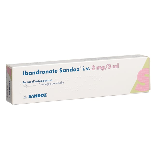 IBANDRONATE Sandoz sol inj 3 mg/3ml ser pré 3 ml