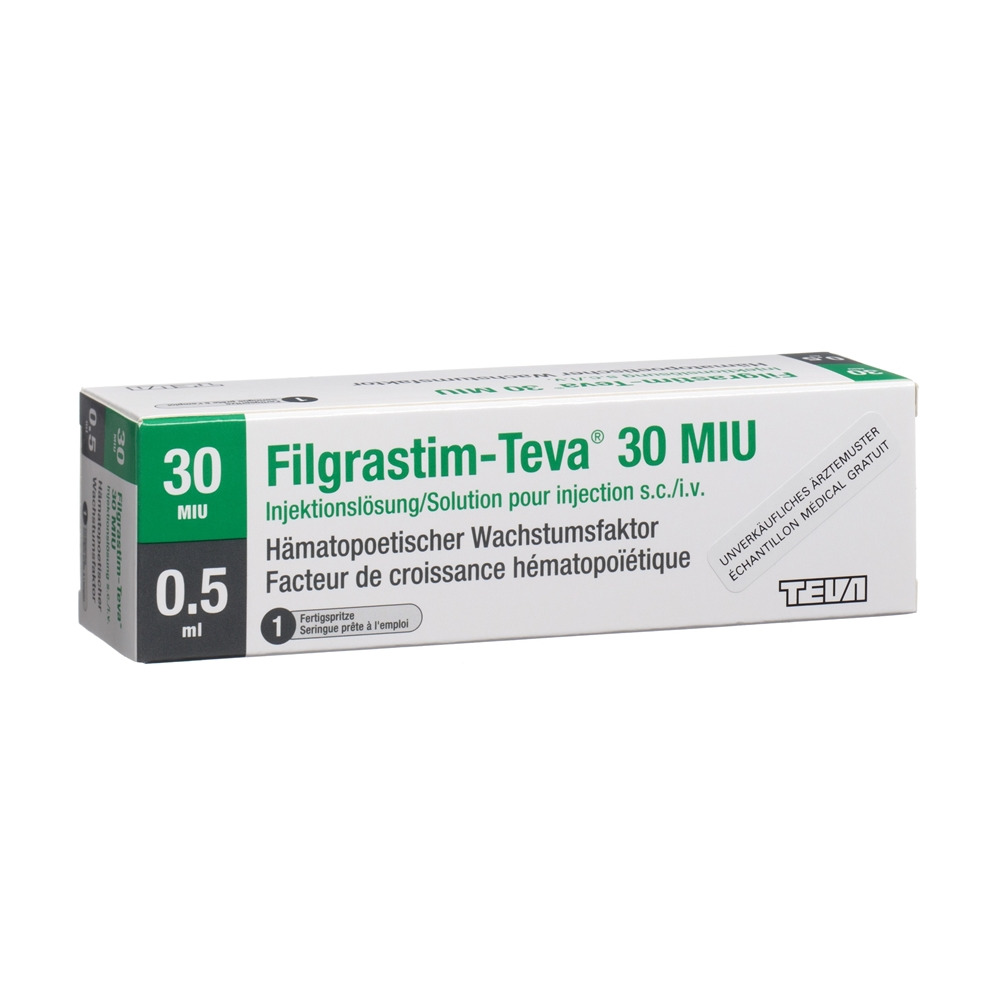 Filgrastim-Teva 30 / 0.5 ml, Injektionslösung in Fertigspritzen
