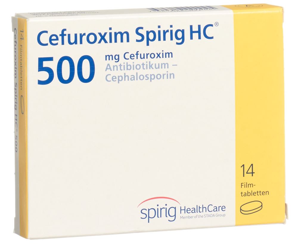 CEFUROXIME Spirig HC cpr pellic 500 mg 14 pce