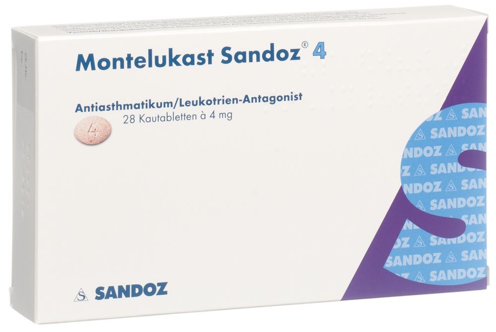 MONTELUKAST Sandoz cpr croquer 4 mg 28 pce