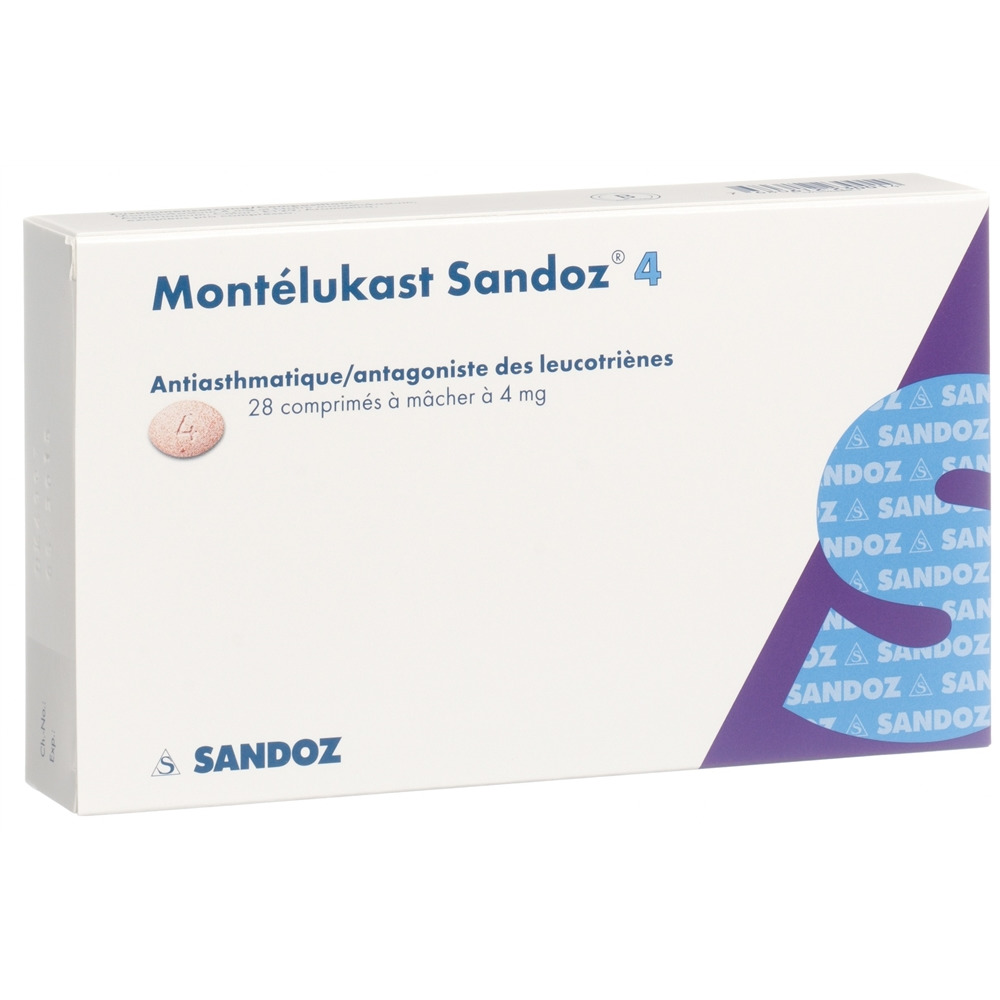 MONTELUKAST Sandoz cpr croquer 4 mg 28 pce