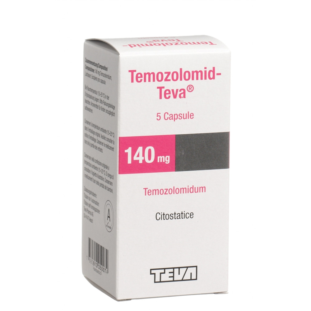 TEMOZOLOMID Teva caps 140 mg fl 5 pce