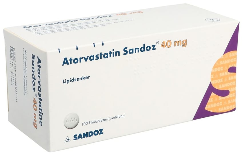 Atorvastatin Sandoz 40 mg, Filmtabletten