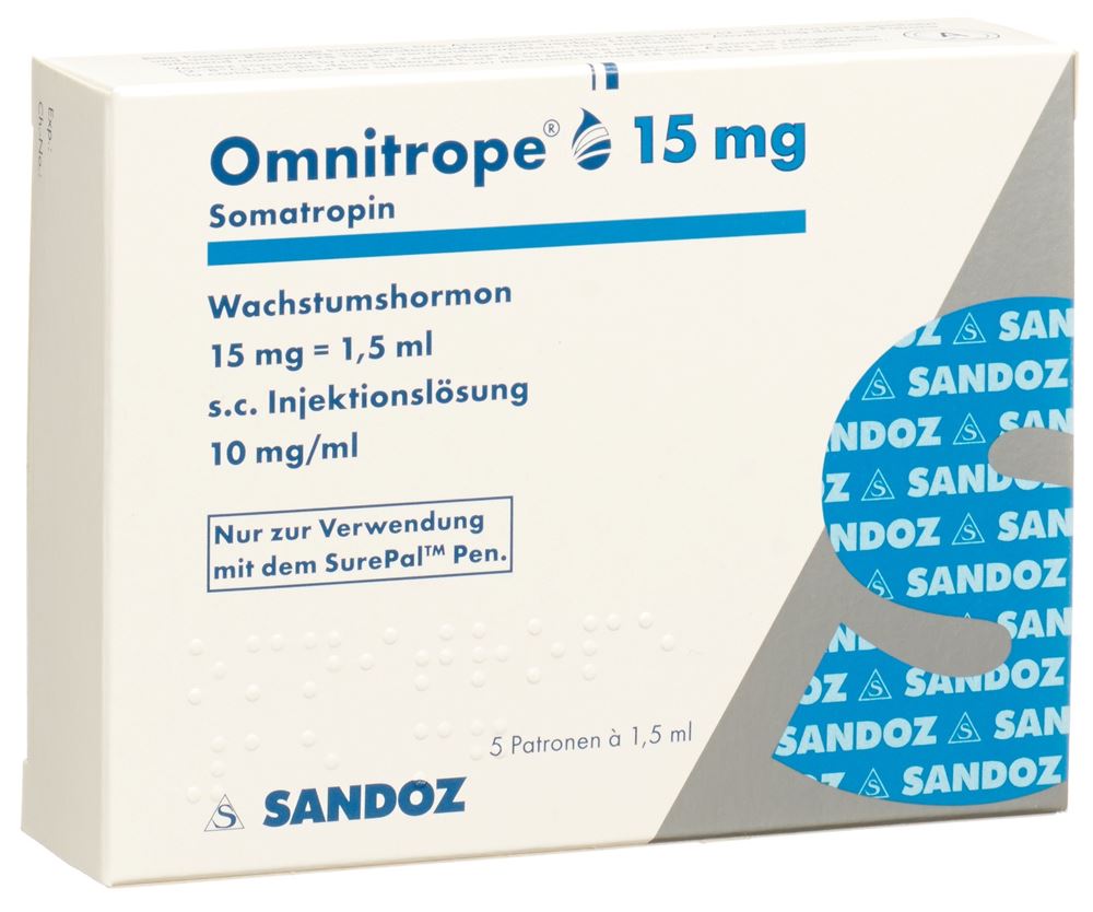 OMNITROPE cart SurePal sol inj 15 mg/1.5ml 5 pce