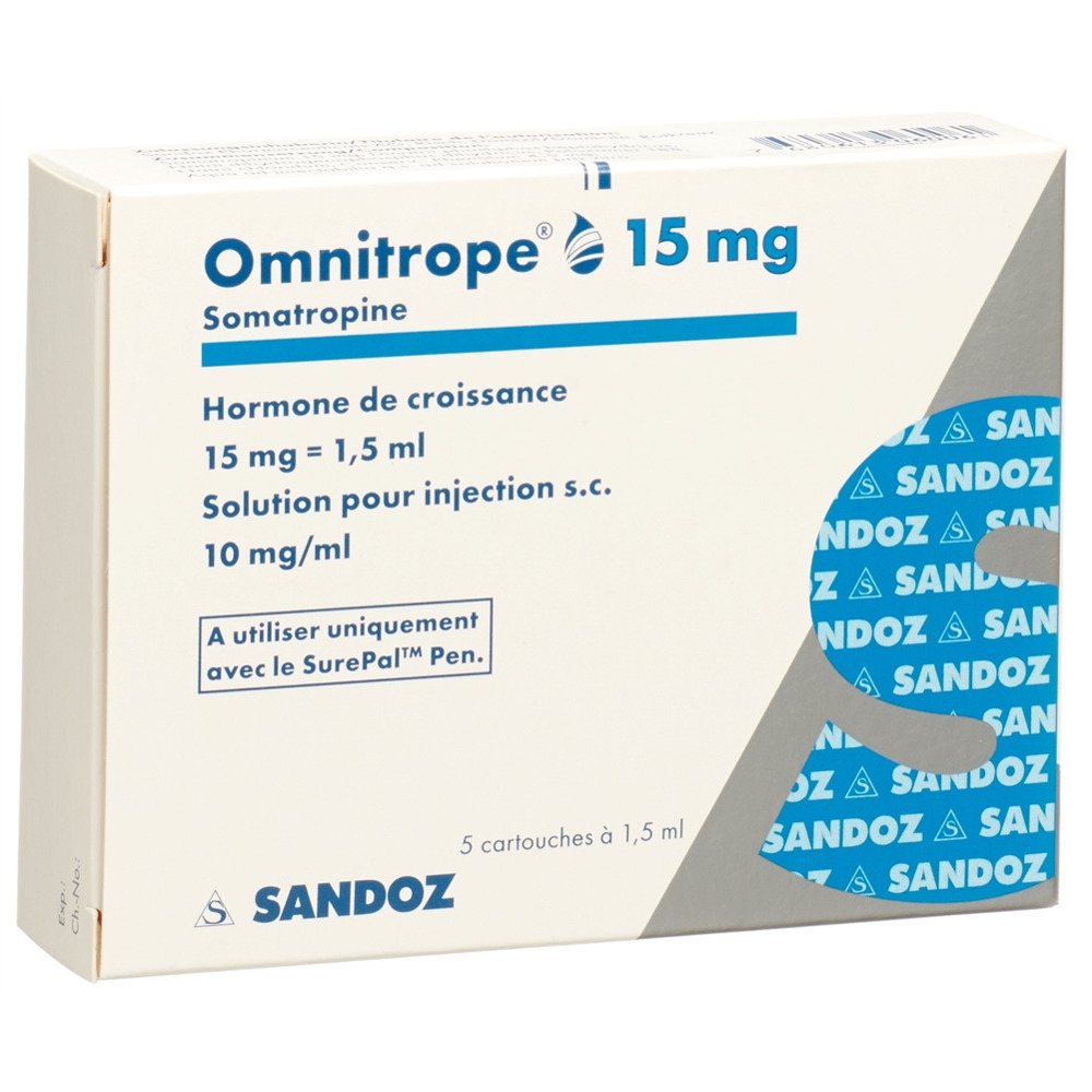 OMNITROPE cart SurePal sol inj 15 mg/1.5ml 5 pce