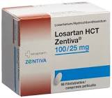 Losartan HCT Zentiva 100/25 mg, Filmtabletten