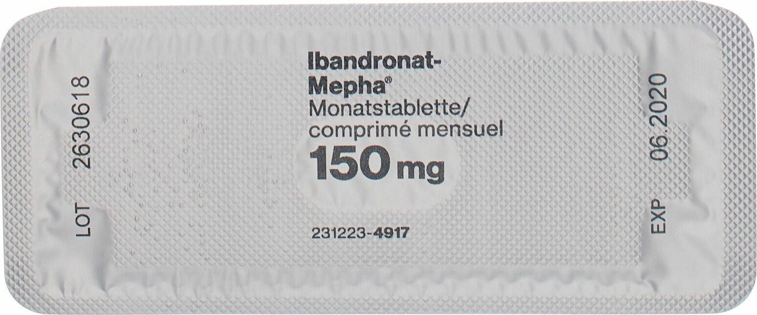 IBANDRONAT Mepha 150 mg comprimés mensuels