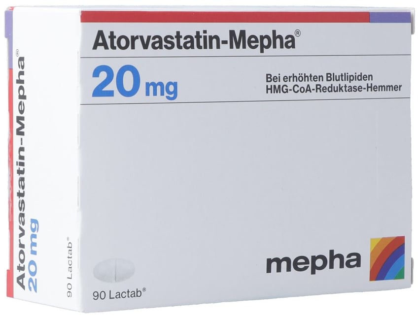 Atorvastatin-Mepha, lactabs 20 mg , 90 pce