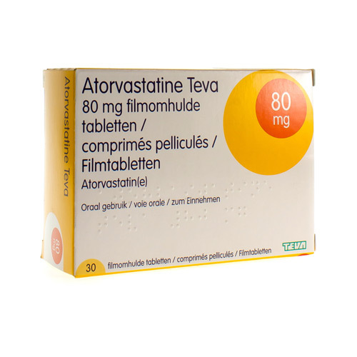 Atorvastatin-Teva 80 mg, Lactab