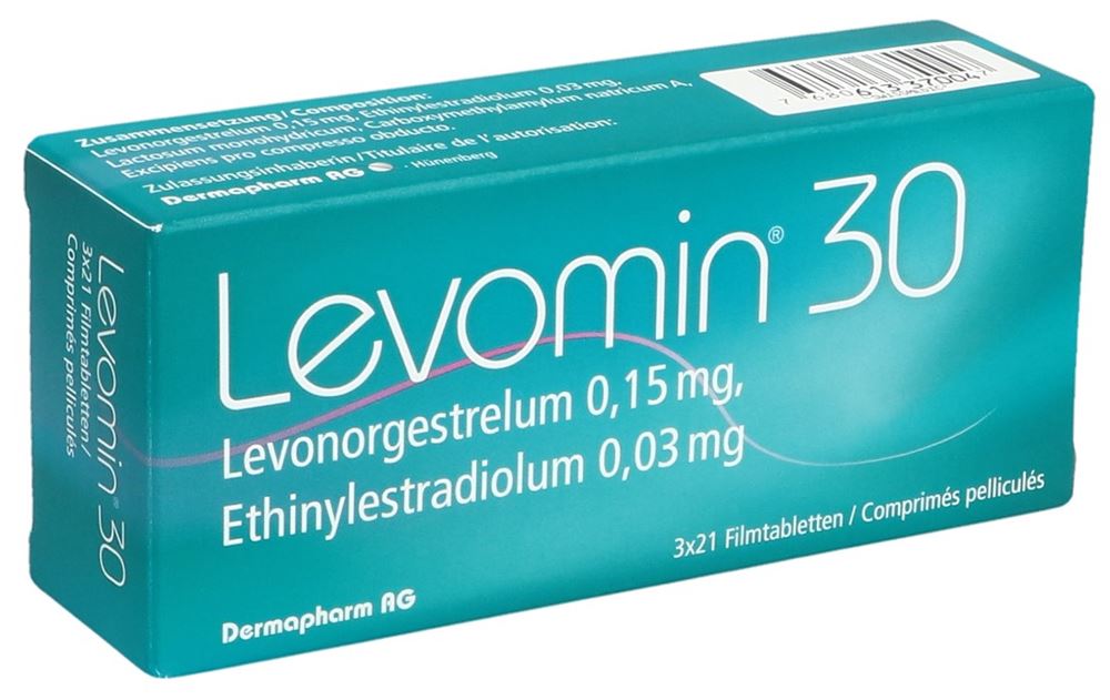 LEVOMIN 30 cpr pellic 0.03 mg 3x21 pce