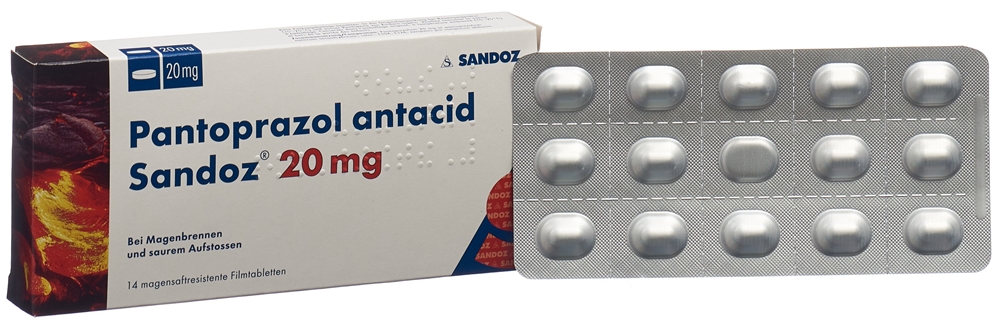 PANTOPRAZOLE ANTACID Sandoz cpr pell 20 mg 14 pce
