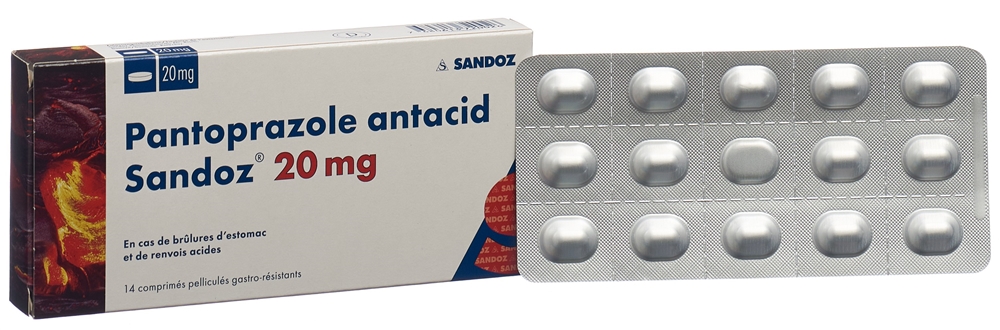 PANTOPRAZOLE ANTACID Sandoz cpr pell 20 mg 14 pce