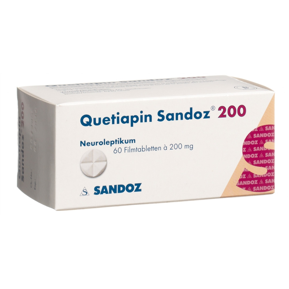 QUETIAPINE Sandoz cpr pell 200 mg 60 pce
