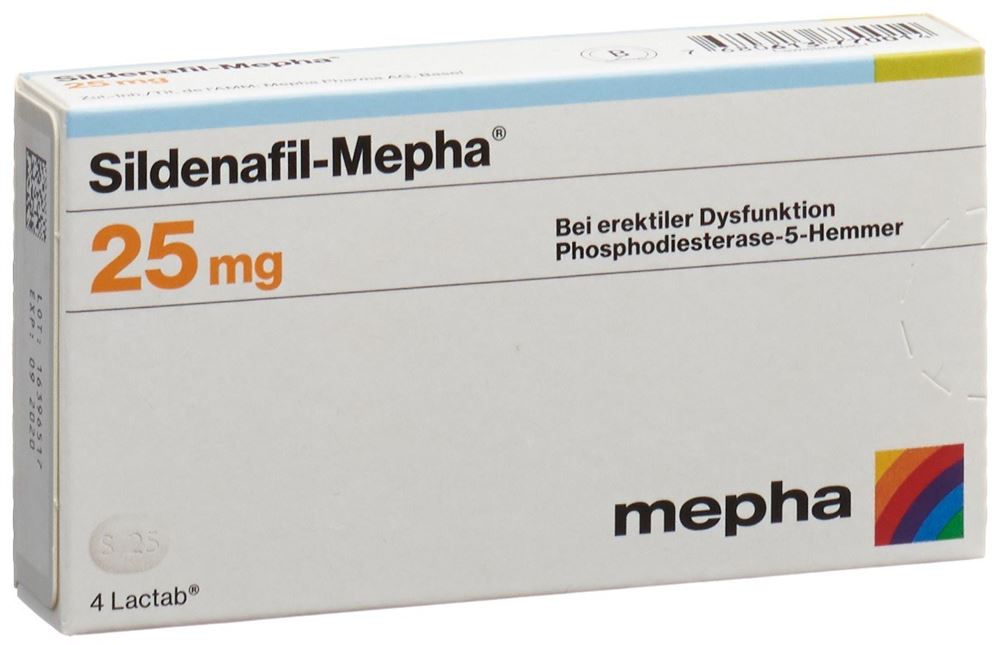 SILDENAFIL Mepha cpr pell 25 mg 4 pce