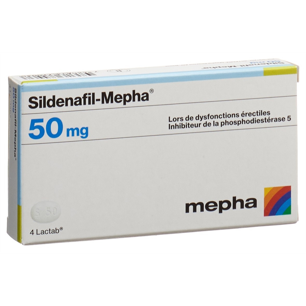 SILDENAFIL Mepha cpr pell 50 mg 4 pce