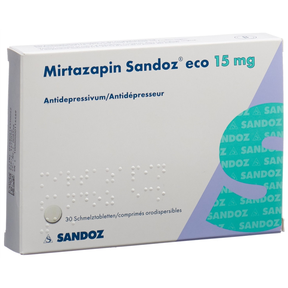MIRTAZAPINE Sandoz eco cpr orodisp 15 mg 30 pce