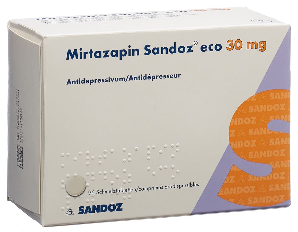 MIRTAZAPINE Sandoz eco cpr orodisp 30 mg 96 pce