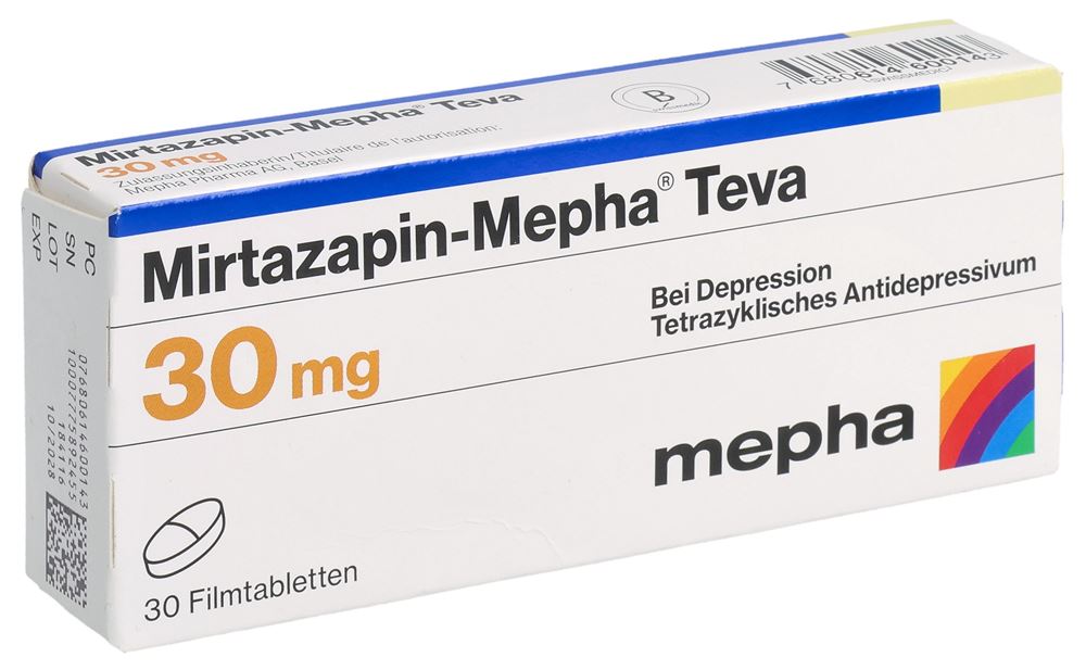 MIRTAZAPIN MEPHA Teva 30 mg cpr pellic 30 pce