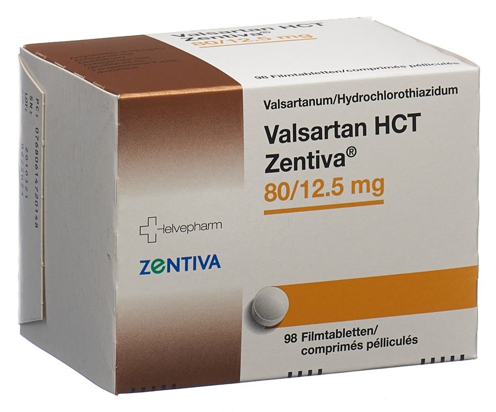 VALSARTAN HCT Zentiva cpr pell 80/12.5mg 98 pce