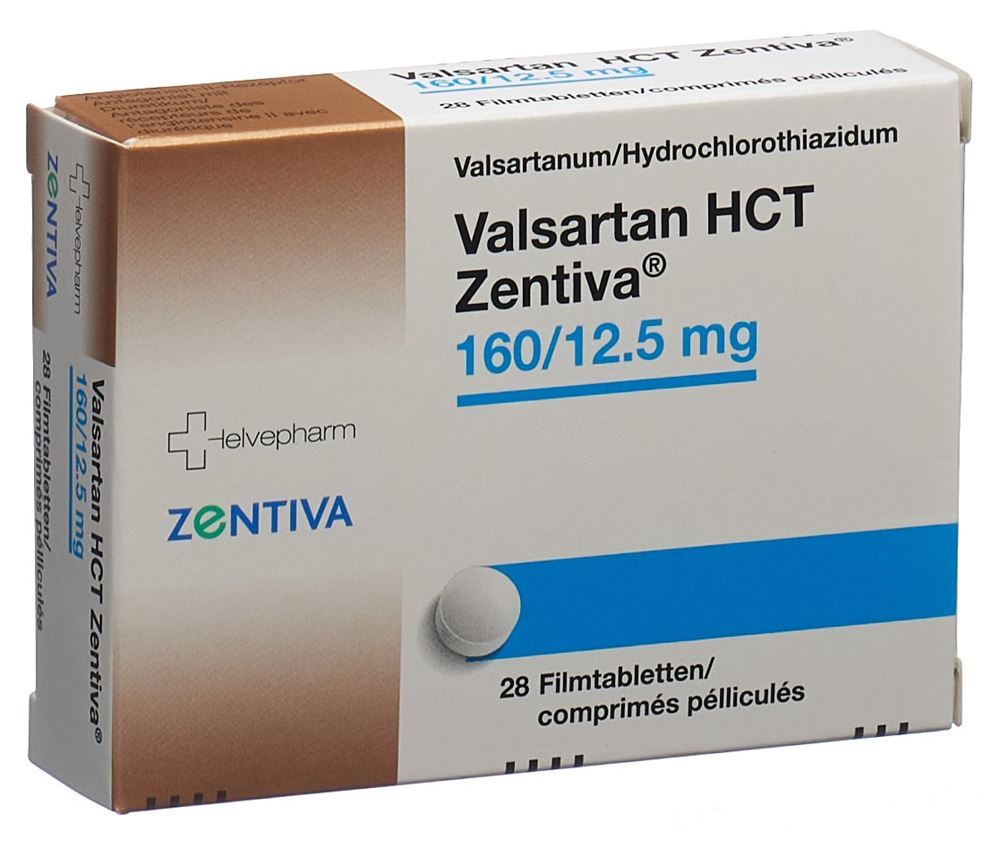 VALSARTAN HCT Zentiva cpr pell 160/12.5mg 28 pce