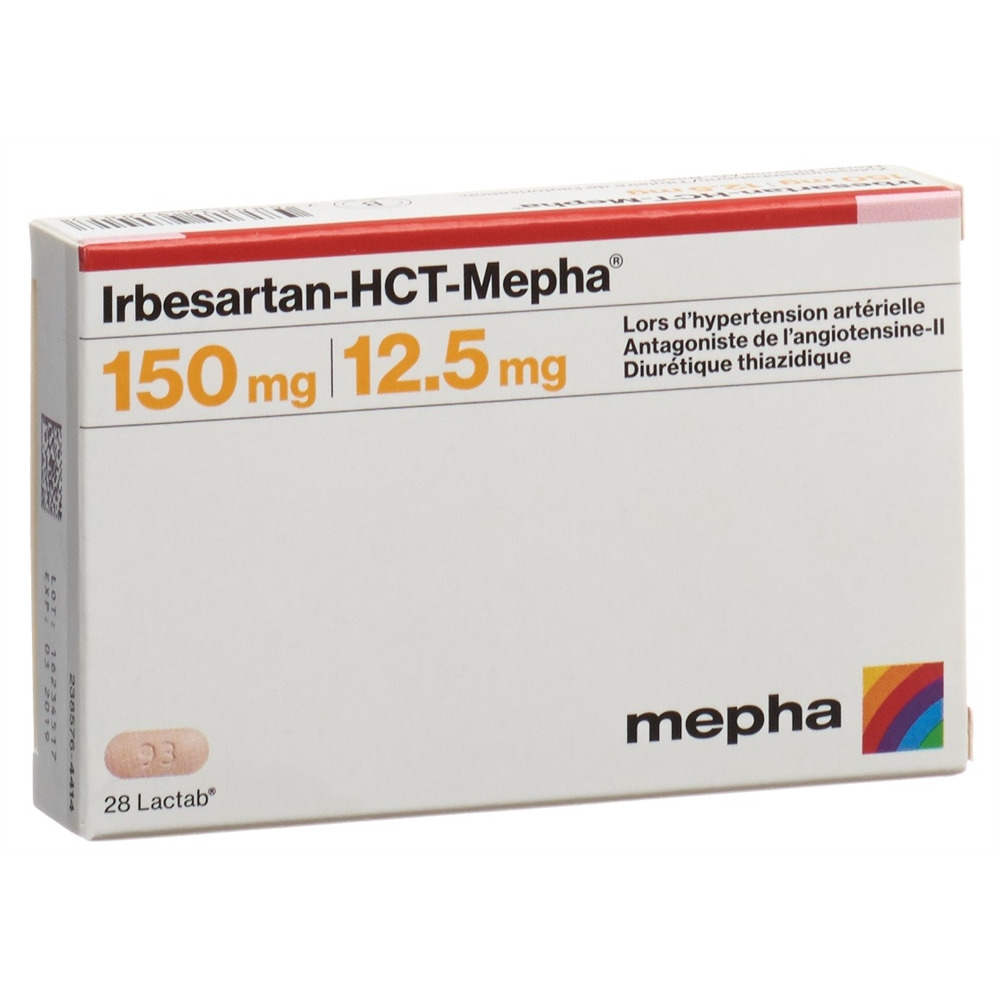 IRBESARTAN-HCT Mepha cpr pell 150/12.5 28 pce