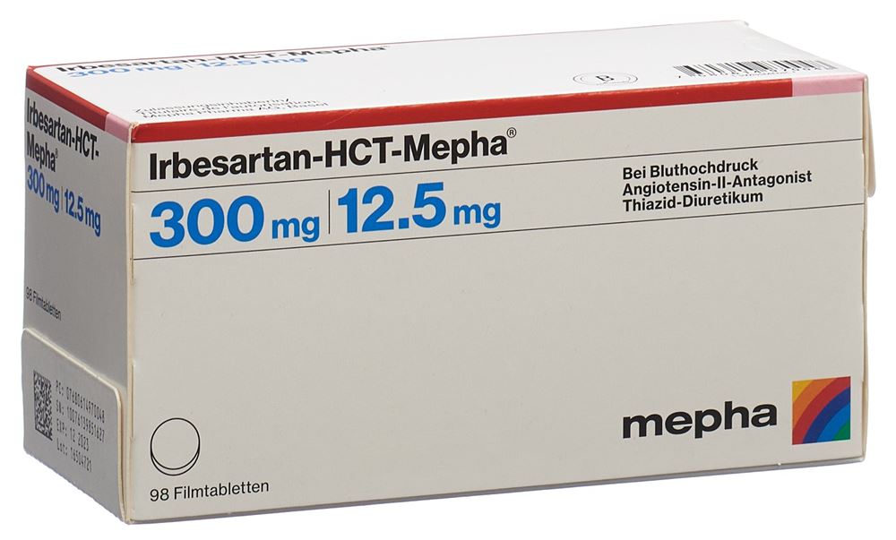 IRBESARTAN-HCT Mepha cpr pell 300/12.5 98 pce