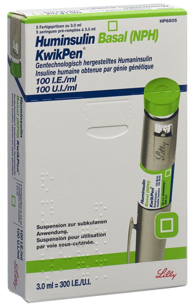 HUMINSULIN Basal KwikPen susp inj 5 stylo pré 3 ml