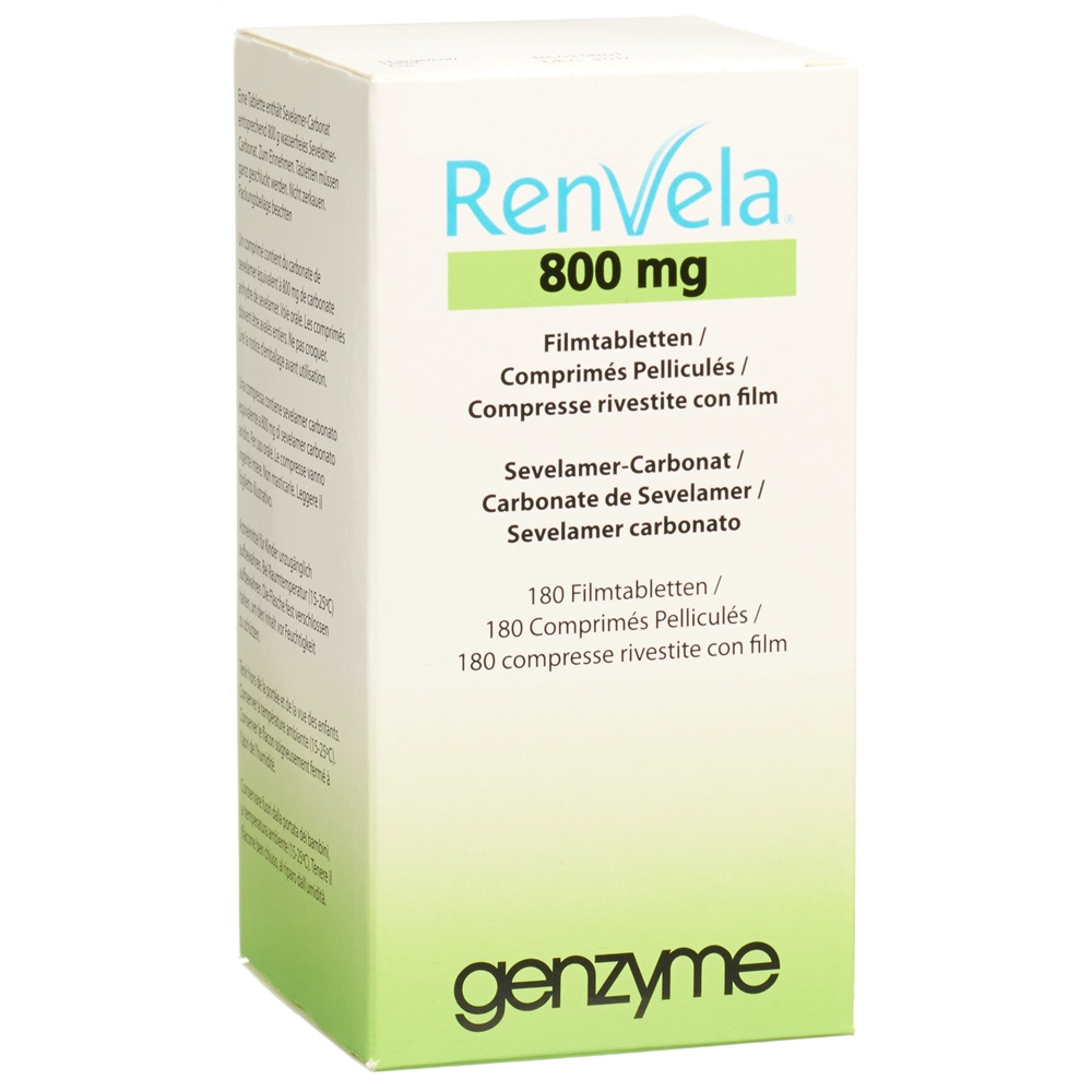 RENVELA cpr pell 800 mg bte 180 pce