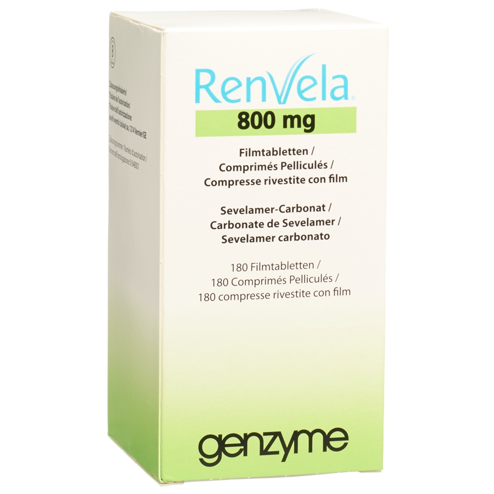 RENVELA cpr pell 800 mg bte 180 pce