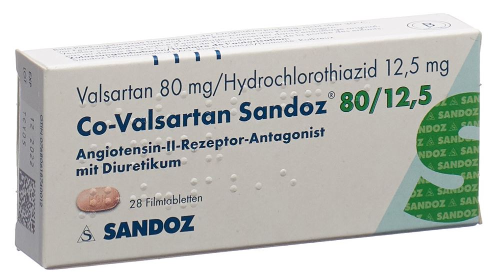 CO-VALSARTAN Sandoz cpr pell 80/12.5 28 pce