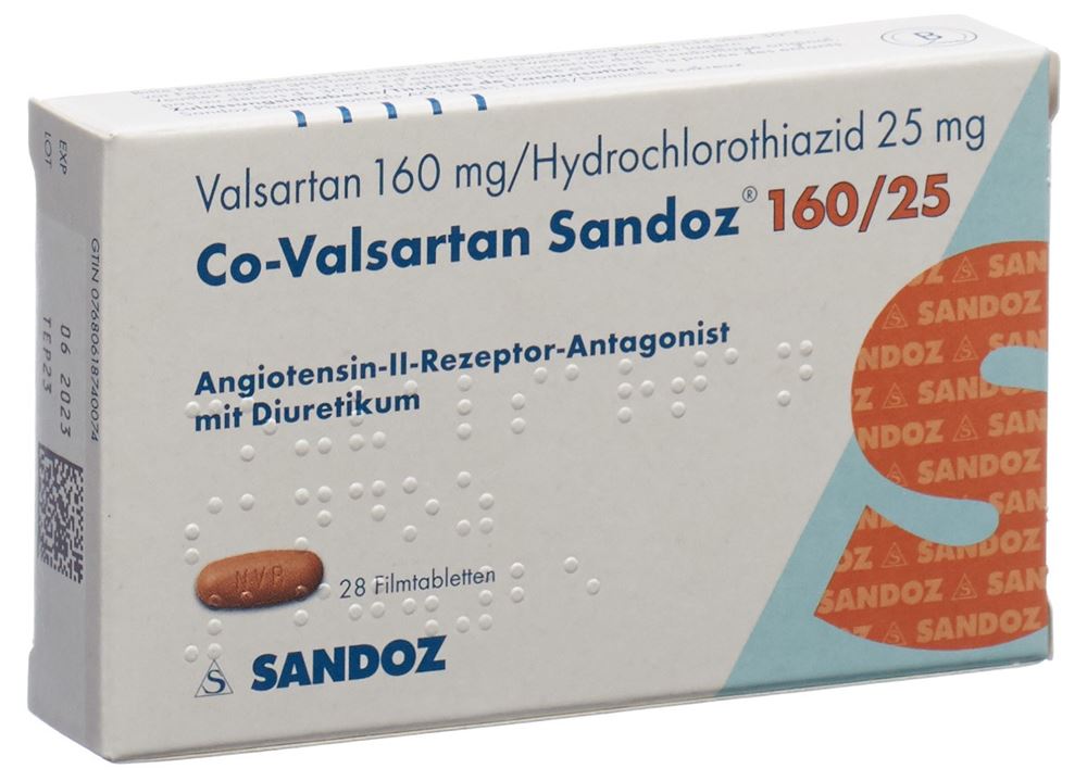 CO-VALSARTAN Sandoz cpr pell 160/25 28 pce