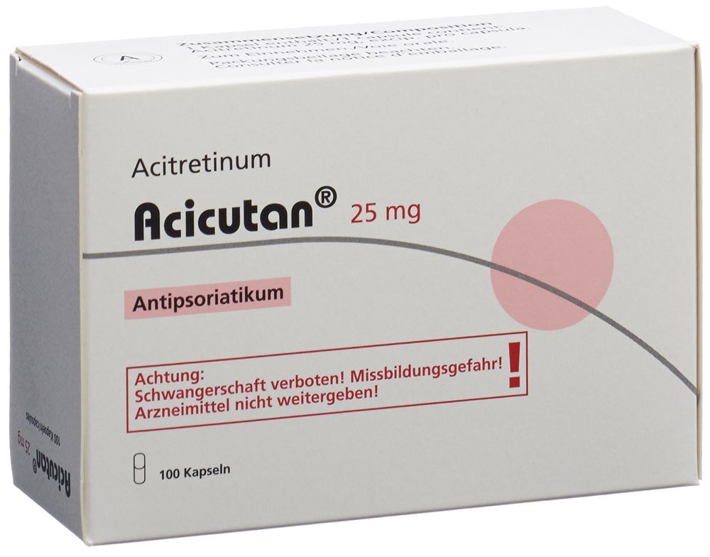 ACICUTAN caps 25 mg 100 pce