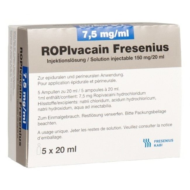 ROPIVACAIN Fresenius 2 mg/ml 200ml Freeflex 5 pce