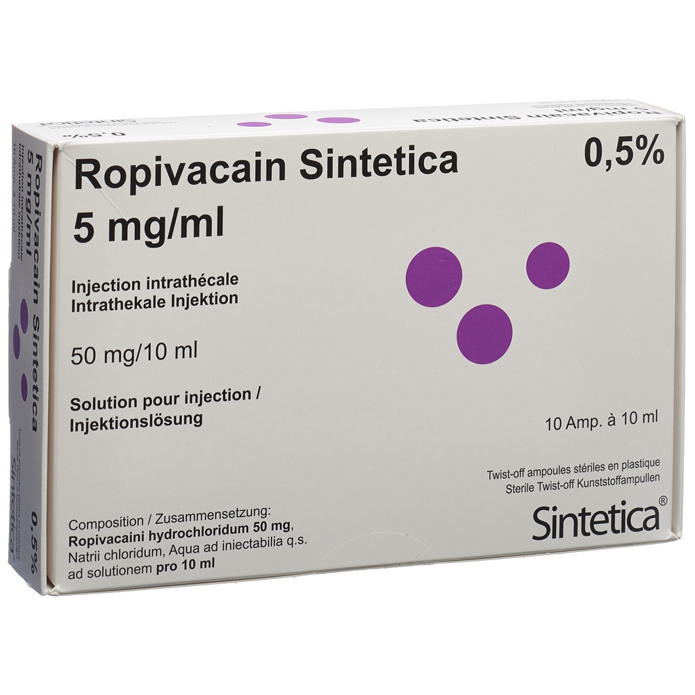 ROPIVACAIN Fresenius 2 mg/ml 10ml amp 5 pce