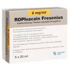 ROPIVACAIN Fresenius 2 mg/ml 20ml amp 5 pce