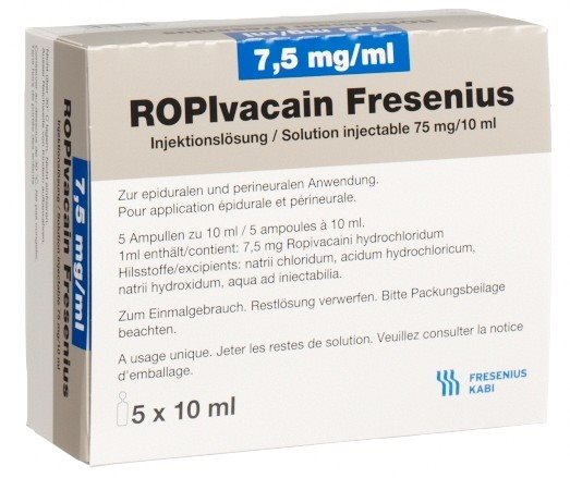 ROPIVACAIN Fresenius 7.5 mg/ml 10ml amp 5 pce