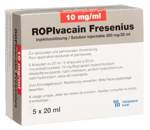 Ropivacain Fresenius 10 mg/ml, Injektionslösung