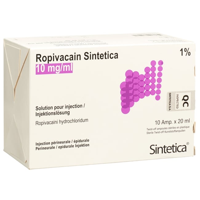 ROPIVACAIN Fresenius 10 mg/ml 20ml amp 5 pce