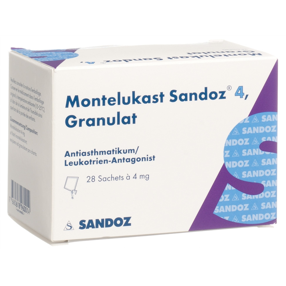 MONTELUKAST Sandoz gran 4 mg sach 28 pce