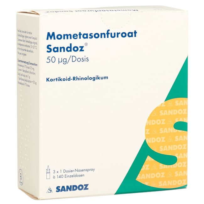 FUROATE MOMETASON Sandoz 50 mcg 3 spr dos 140 dos