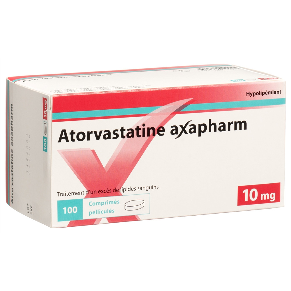 ATORVASTATINE axapharm cpr pell 10 mg 100 pce