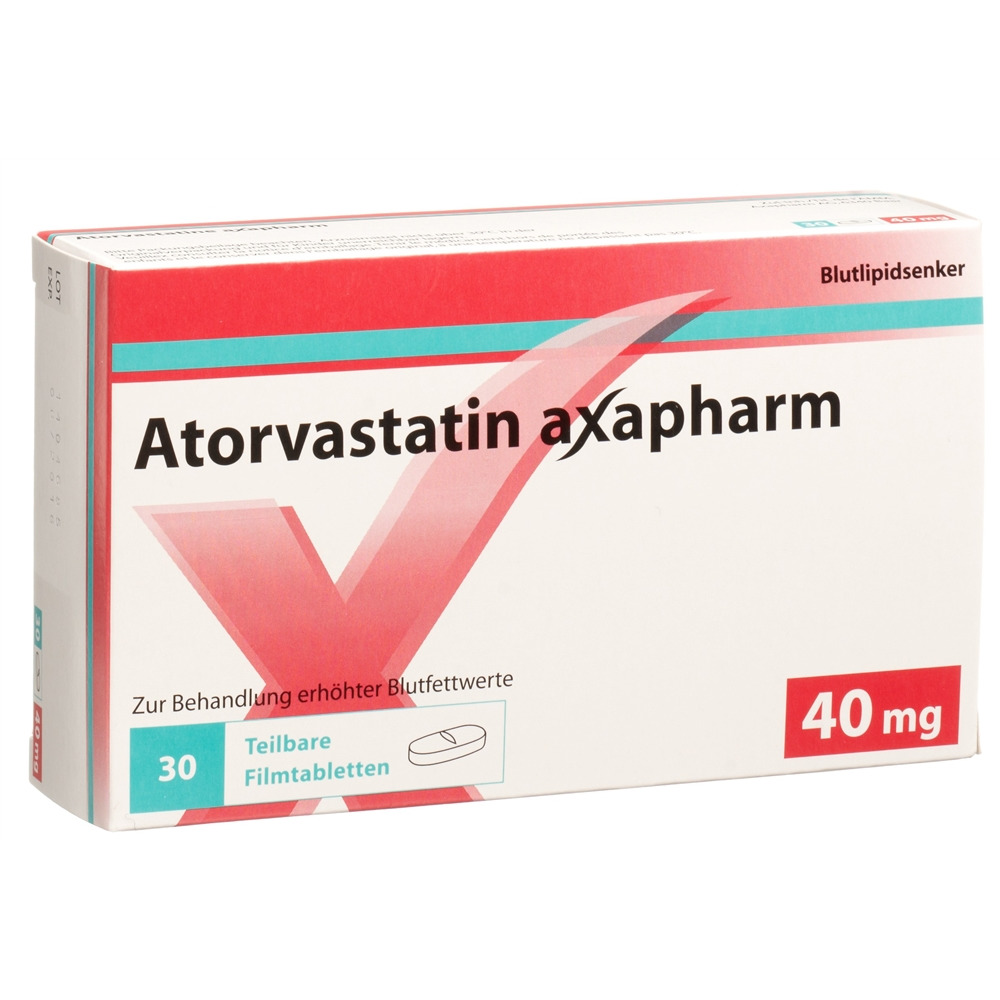 ATORVASTATINE axapharm cpr pell 40 mg 30 pce