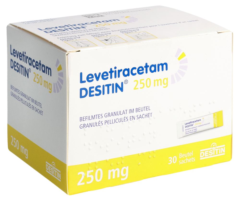 LEVETIRACETAM DESITIN mini cpr pel 250 mg 30 pce