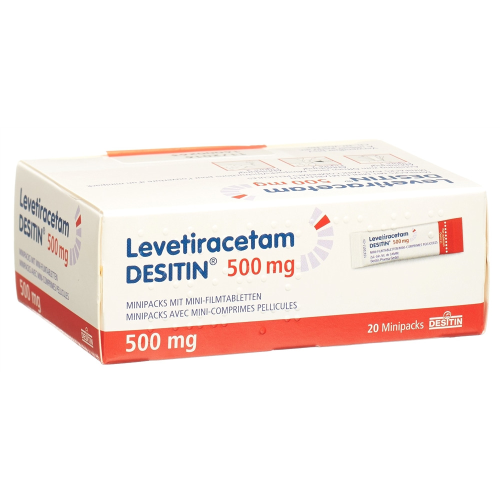 LEVETIRACETAM DESITIN mini cpr pel 500 mg 20 pce
