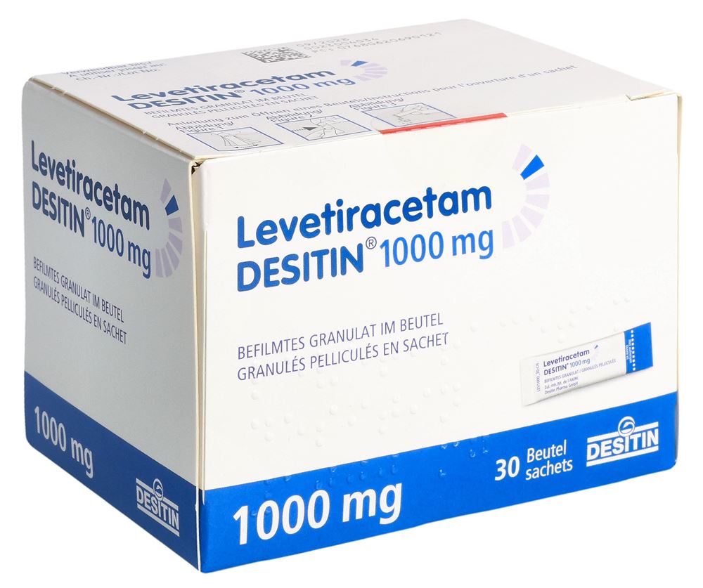 LEVETIRACETAM DESITIN mini cpr pel 1000 mg 30 pce