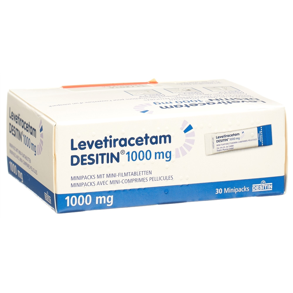 LEVETIRACETAM DESITIN mini cpr pel 1000 mg 30 pce