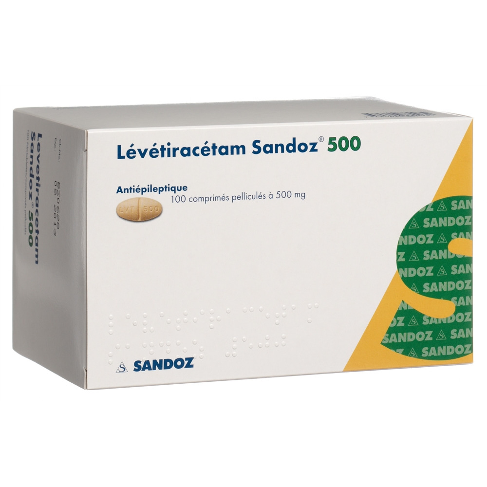 LEVETIRACETAM Sandoz cpr pell 500 mg 100 pce