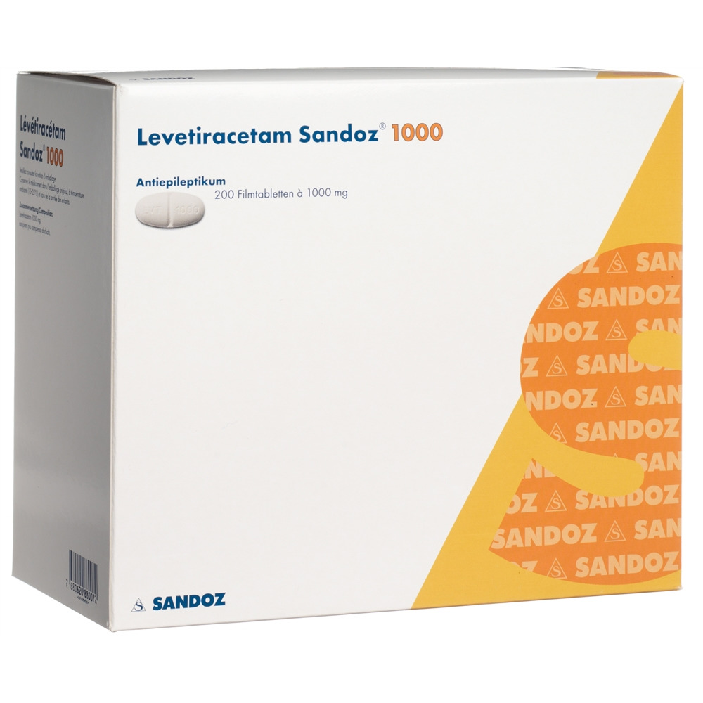 LEVETIRACETAM Sandoz cpr pell 1000 mg 200 pce